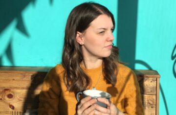 Woman in coffee shop