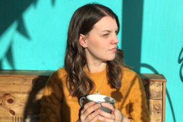 Woman in coffee shop